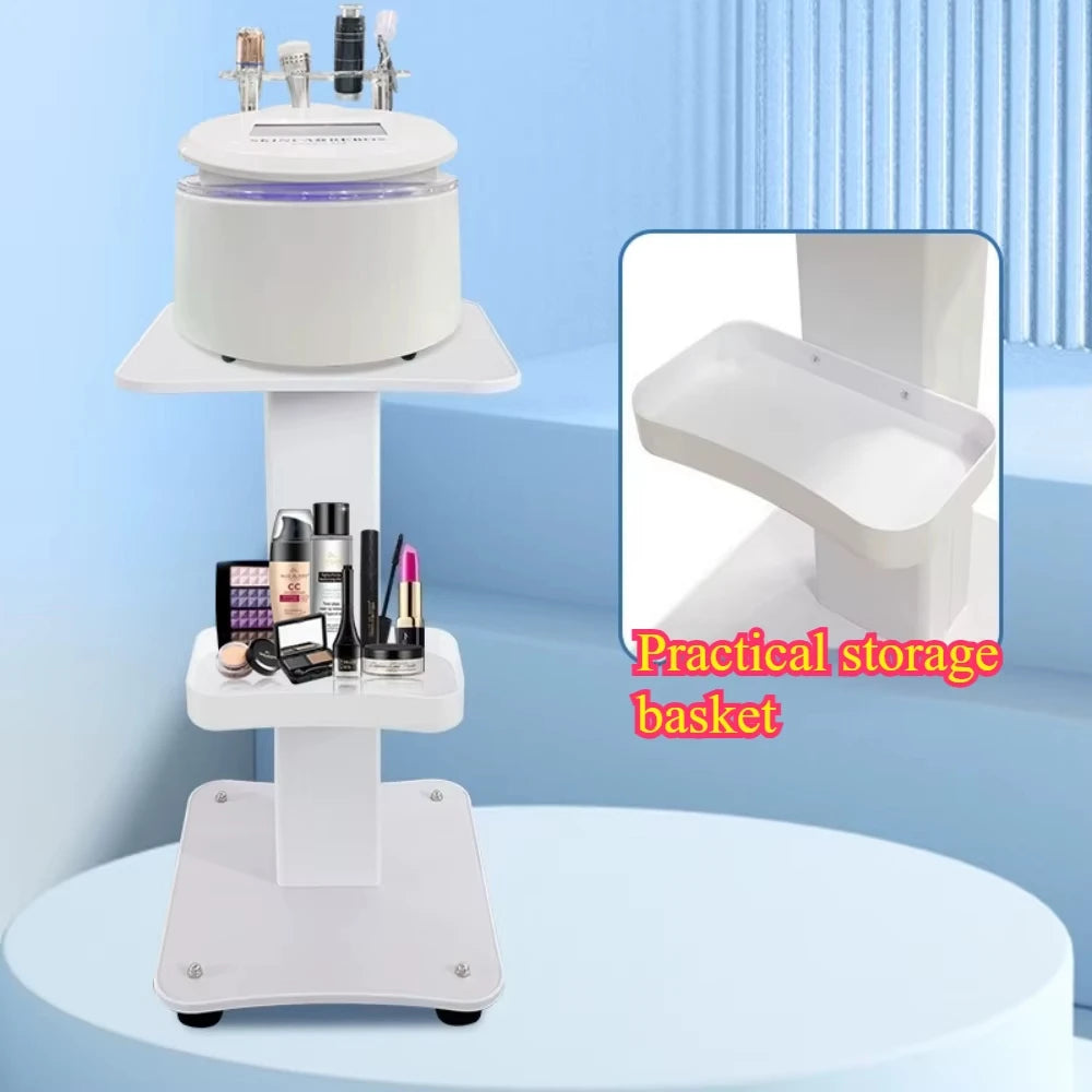 1pcs 3 Tier Rolling Utility Cart  Movable Gap Storage Rack 360 Degree Rotating Professional Portable Trolley For Beauty Salon