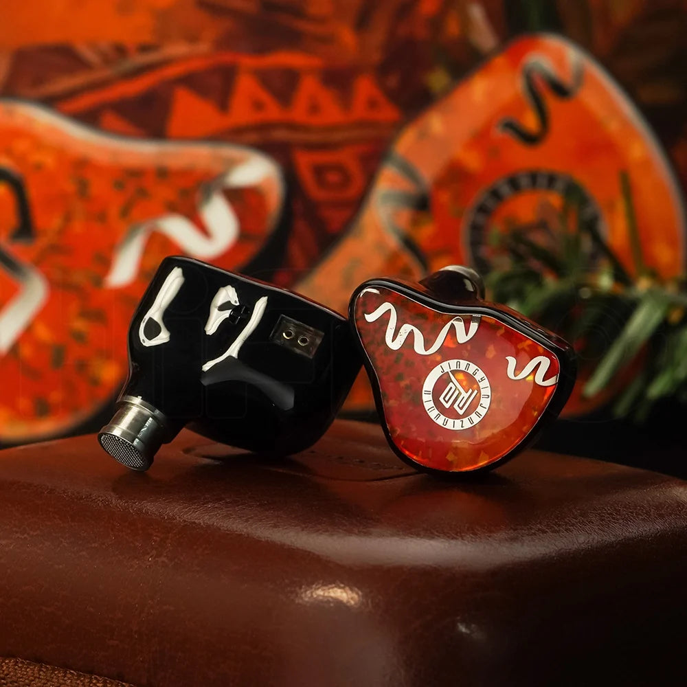 Juzear x Vivir Digital Fiesta 1DD+3BA IEM HiFi Hybrid In-ear Monitor Earphones with 3.5mm Mic+4.4mm Dual Cable