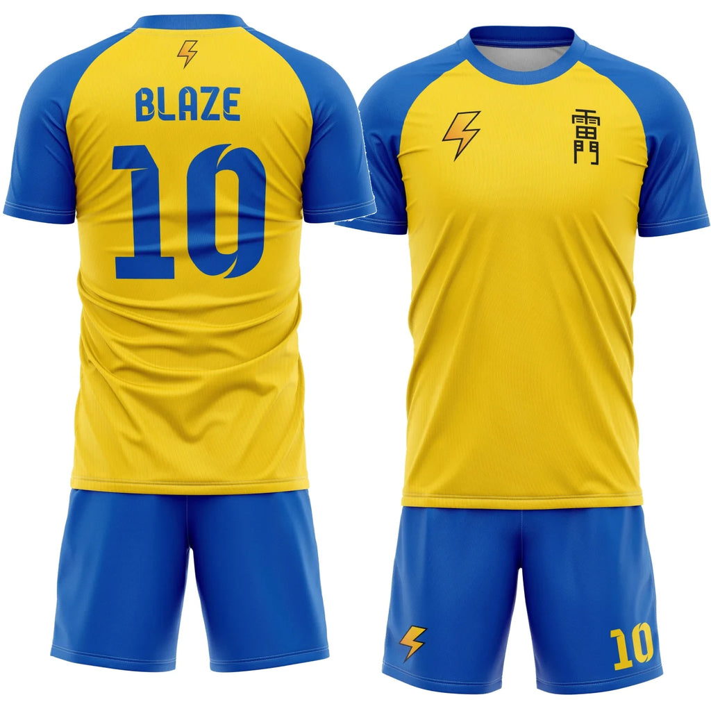 Japan Soccer Anime Polo Shirt Inazuma Eleven Men's Women's Short Sleeve Set Casual Breathable Daily T-shirt+Shorts