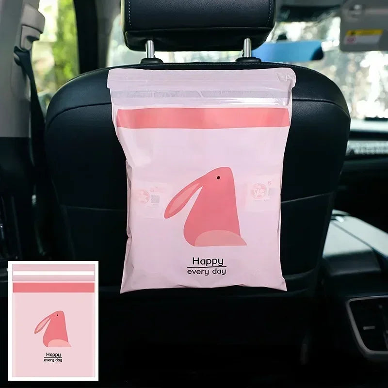 Hot 2/15pcs/pack Adhesive Car Trash Bag Disposable Car Interior Hanging Multi-Functional Clean Bag Small Plastic Bag Car Garbage