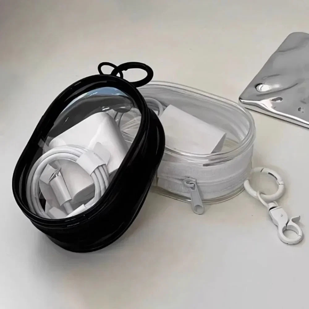 2PCS Portable Mini Transparent Zipper Storage Bag, Compact Multifunctional Storage Bag,For Holiday Gift Giving