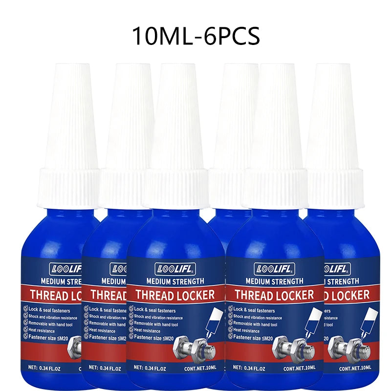 LOOLIFLThread Locker  Nuts-Bolts Locker, Screw Adhesive Lock Tight Seal Fasteners Anaerobic Curing Metal Glue,Rustproof