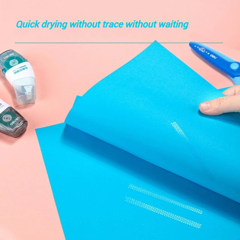 Deli Double Sided Adhesive Tape, Roller Glue Tape, 6mm * 8m with Refill Glue, DIY Journal Stationery, 1PC