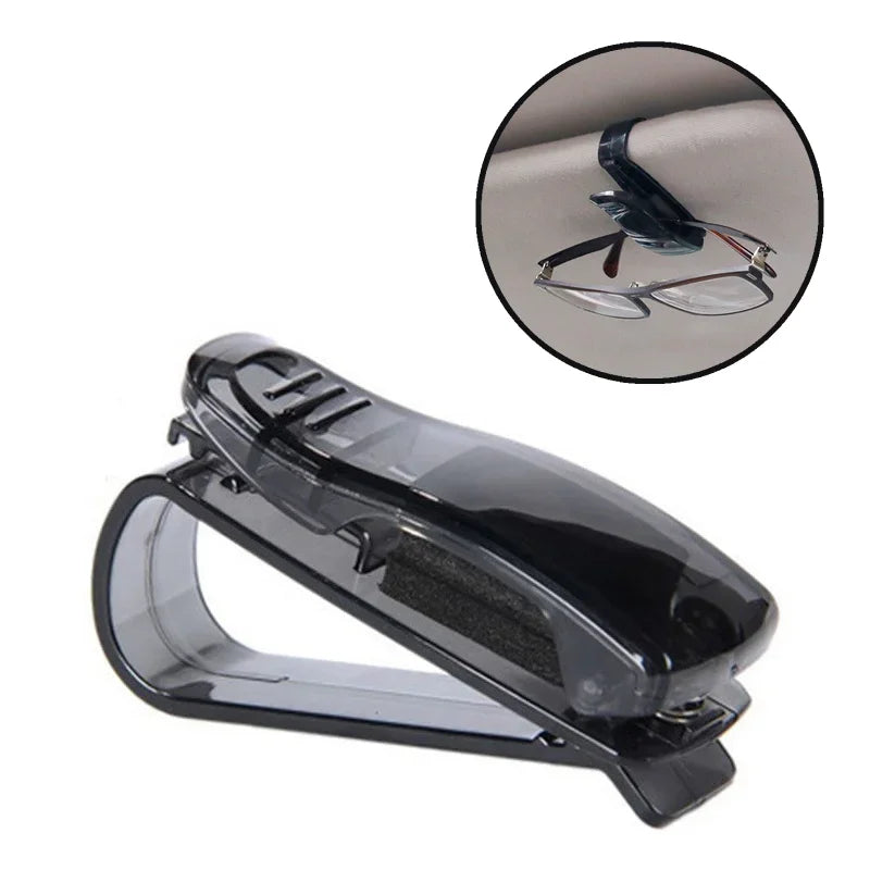 Universal Car Auto Sun Visor Glasses Box Sunglasses Clip Card Ticket Holder Fastener Pen Case Eyeglasses Accessories Interior
