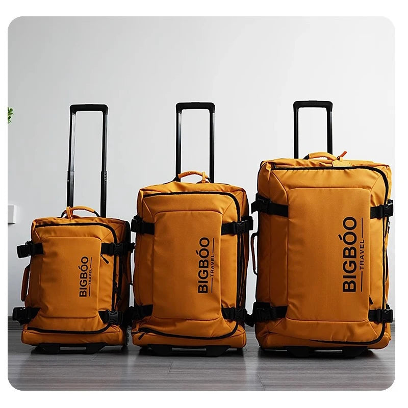 28inch Color-Block Ultra-Lightweight Large Capacity Luggage Trolley Bag 24inch Multi-Functional Oxford Cloth Bag 20inch Carry-On
