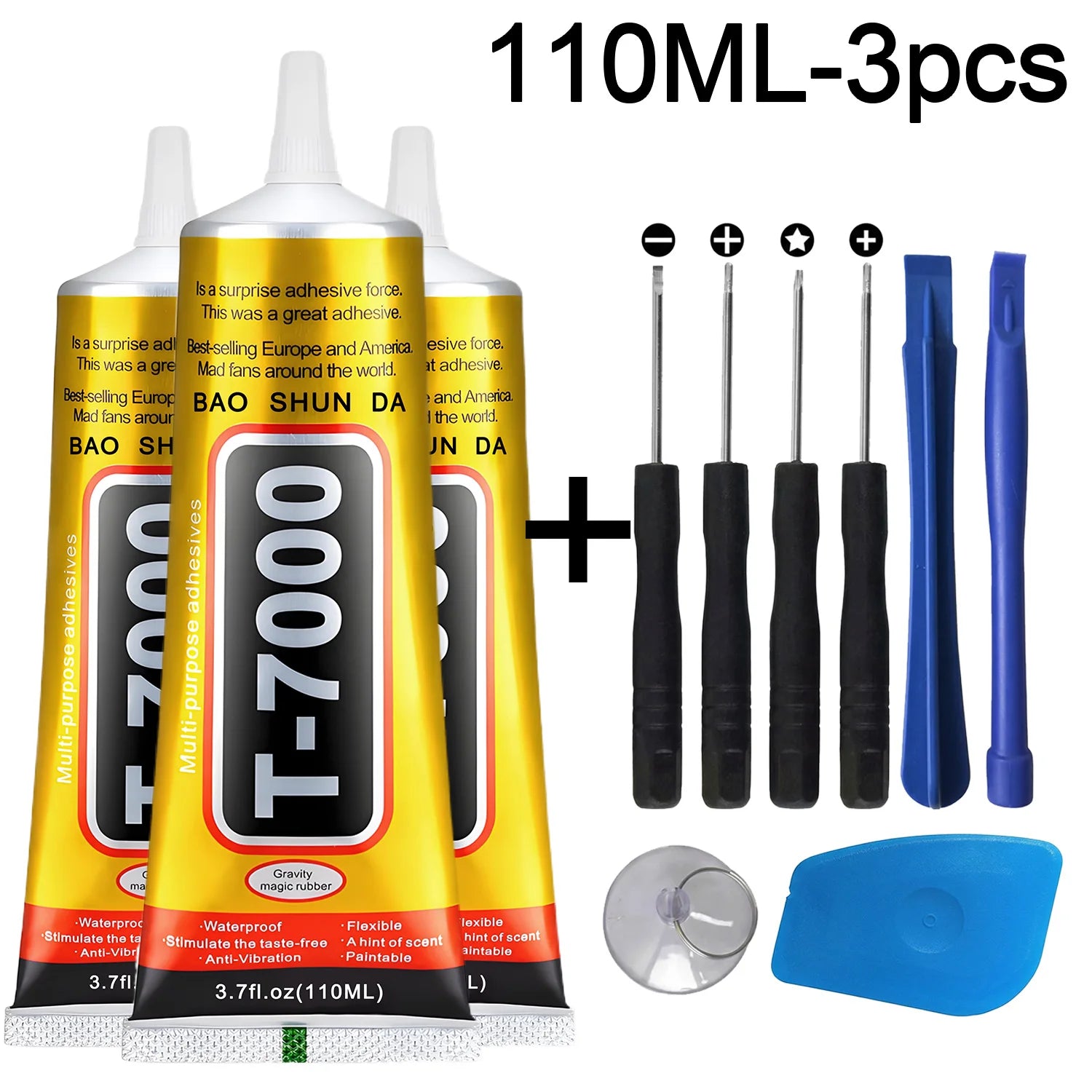 B7000 Transparent Universal mobile phones display Repair Tool Heavy Duty Black waterproof Adhesive T7000 Elastic glue T7000 for display Edge Repair of Tablets and Tablets