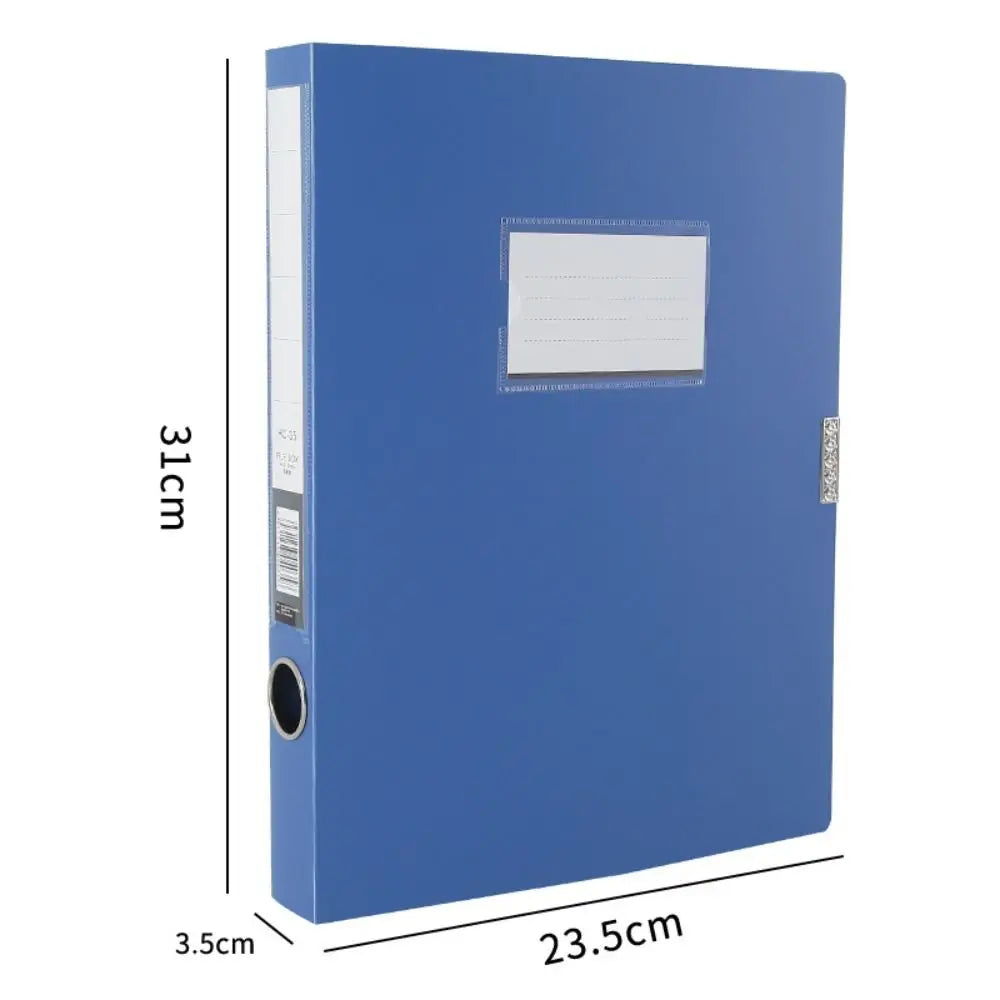 Desktop Black Blue A4 File Folder Dustproof PP Plastic Paper Storage Box Thickened Document Case Archives