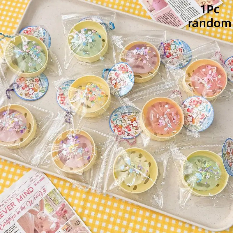 Mini Steamer Steamed Bun Squeezable Toys Set Squeeze Slow Rebound Relief Crystal Squishy Fidget Sensory Toy Party Favors Gifts