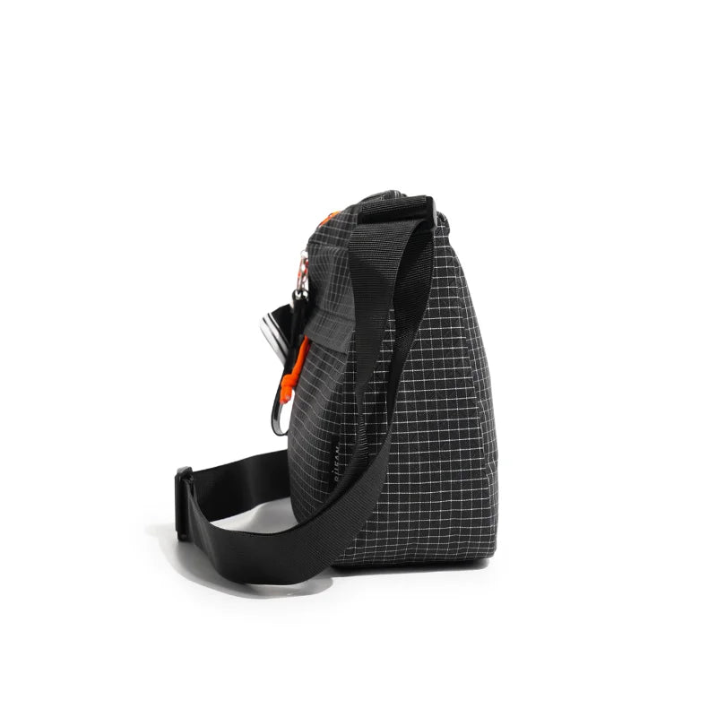 Crossbody Bag Unisex Japanese Korean Simple Waterproof Small Square Lightweight Daily Outdoor Travel Phone Shoulder Bag