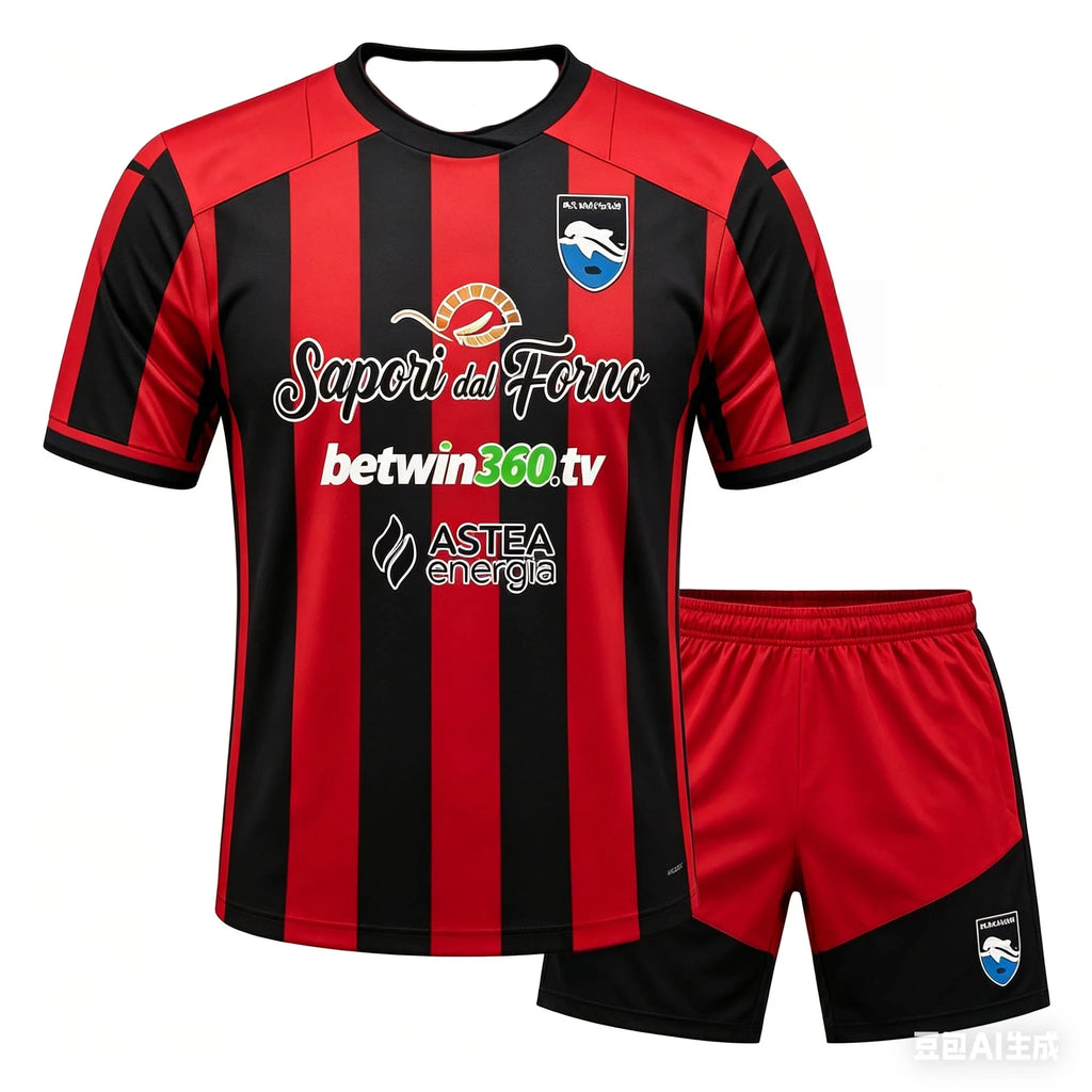 Soccer Jersey Set Pescara Calcio 2025-26 Home 3D Printed Adult  Athleisure T-Shirt Set Family Summer Quick-dry Soft Lightweight