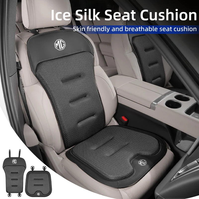 Car Accessories Seat Booster Cushion Ice Silk Backrest Seat Cover For Morris Garages MG 3 5 6 7 HS ZS GS Hector TF GT ZR RX5 RX8