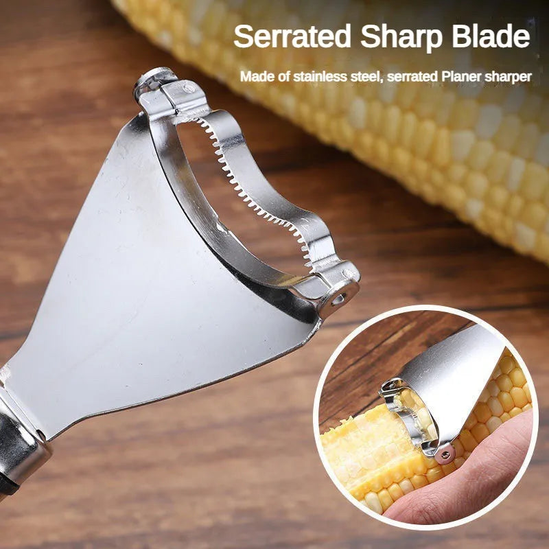 1/2High Quality Pieces Kitchen Corn Peeling Artifact Stainless Steel Corn Planer Household Cutting Corn Knife Manual