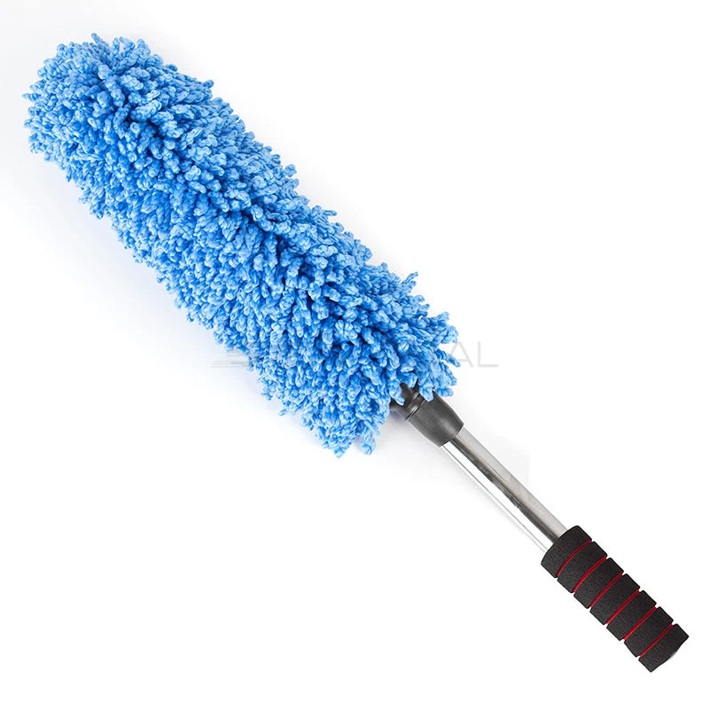 SEAMETAL Retractable Car Duster Stainless Steel Long Handle Dusting Brush Microfiber Dust Remover Car Household Cleaning Tools