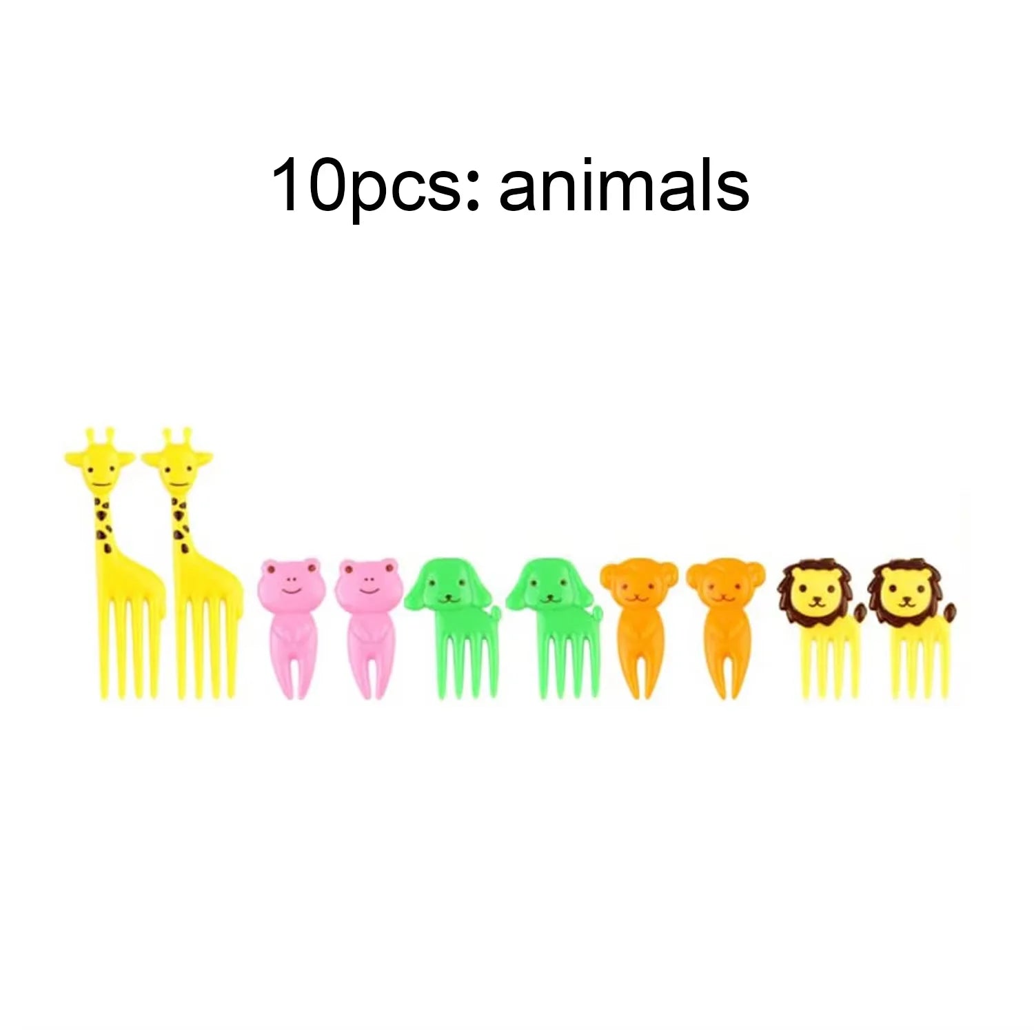 Cute Vegetable Fruit Food Cutter Shapes Set for Kids Lunch Bento Box Decorating Cookie Stamps with Fruit Forks,Food Picks