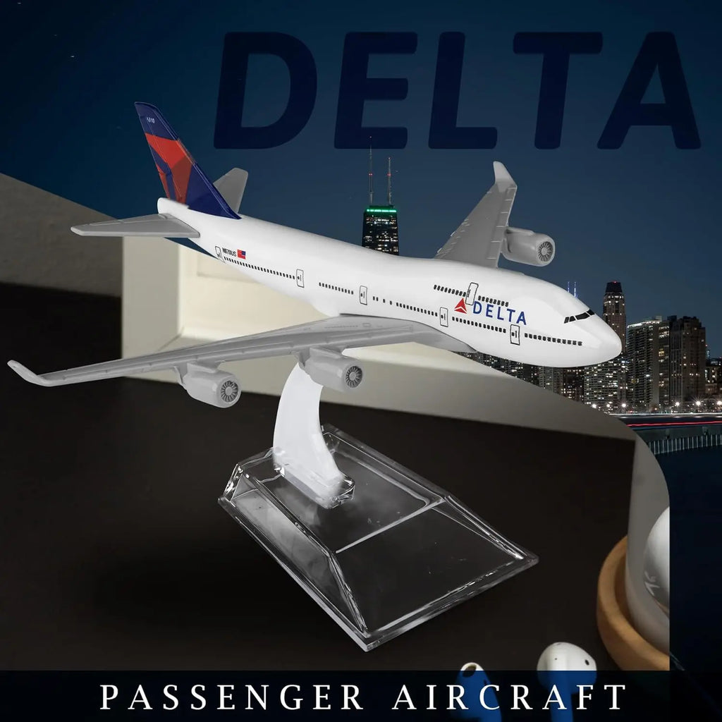 Multiple Simulation Of 747 Delta Airlines Aircraft Model 16cm Alloy Metal Toys Boys Kids Airplane Plane Decoration Orname