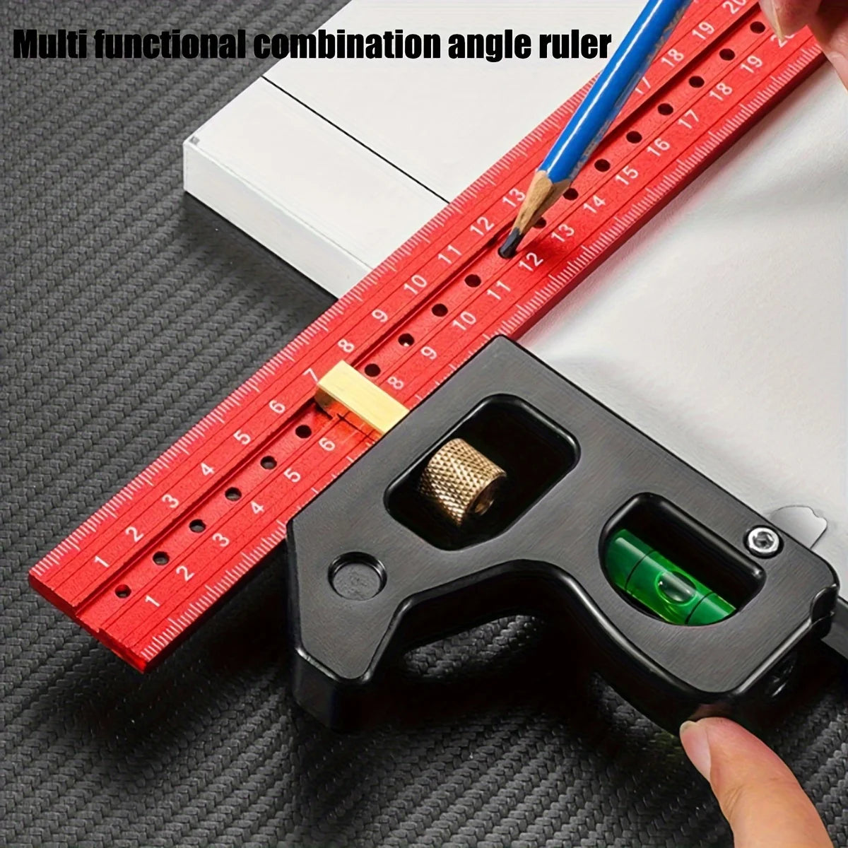 Multifunctional Carpenter's Combination Angles Ruler Metal Measuring Instrument For Accurate 90 Degree Angles Durable