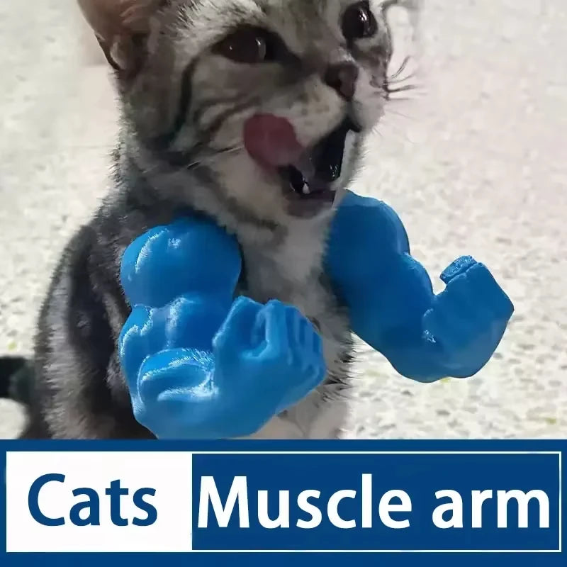 Middle Finger Cat Muscle Arm - 3D Printed Neck Arm Muscle Texture, Fun Pet Accessories, Halloween Cat Accessories