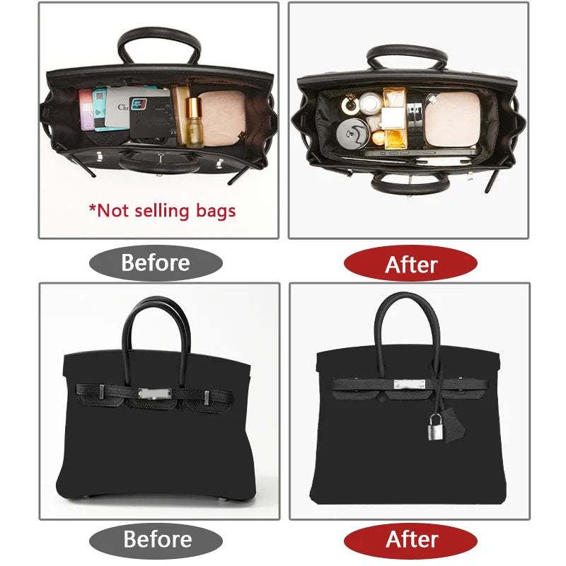Bag Insert for Birkin 25 Purse Organizer with Support Shaper Tidy Storage Space-Saving Lightweight Durable Bag