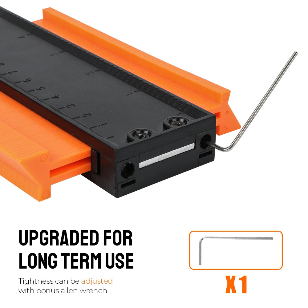 Laminate Tiles Meethulp Gauge Alloy Edge Shaping Wood Measure Ruler Contour Gauge Profile Duplicator Tool Adjustable Lock