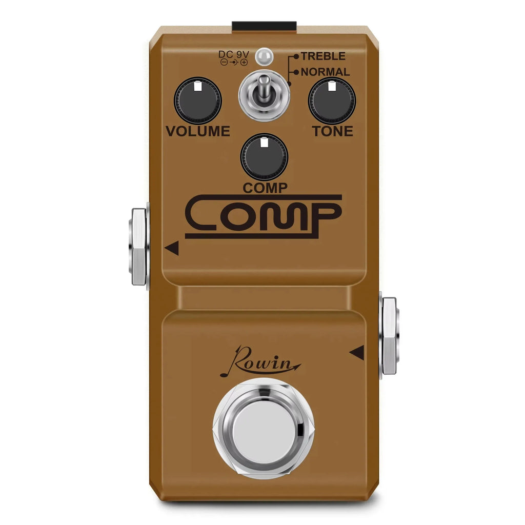 Rowin Guitar Compressor Pedal Analog Mini Opto Compressor Box Guitar Compression Pedal for Electric Guitar  True Bypass