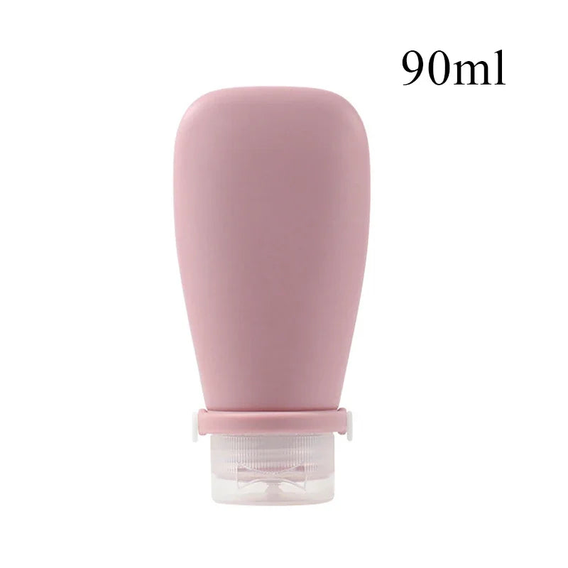 1/4pcs Portable Silicone Travel Bottle Cosmetic Storage Refillable Lotion Bottle Leakproof Shampoo Squeeze Tube Empty Bottle