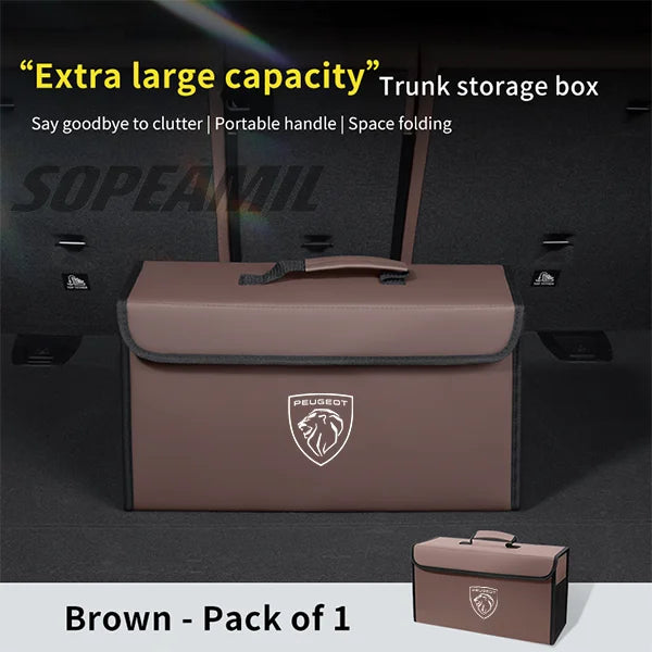Car Trunk Organizing And Storage Box For  Peugeot 106 108 206 207 208 301 307 308 406 407 408 508 607 2008 3008 5008 RCZ Rifter