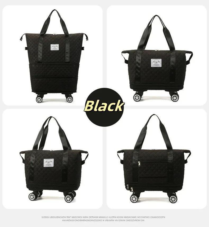 Lightweight Folding Large Capacity Storage Luggage Bag Universal Wheel Travel Luggage Bag Sports Wet and Dry Separation Yoga Bag