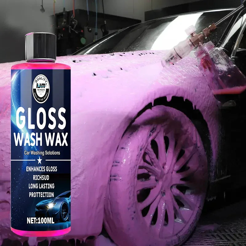 New Gloss Wash Wax 100ml - Superior Car Wash Solution for Enhanced Shine and Long-lasting Protection - Ideal for Auto Detailing