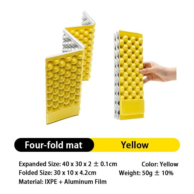 Portable Seat Cushion Outdoor Foldable Mat Waterproof XPE Foam Sitting Picnic Camping Sitting Pad Cushion Travel Hiking Camp Mat