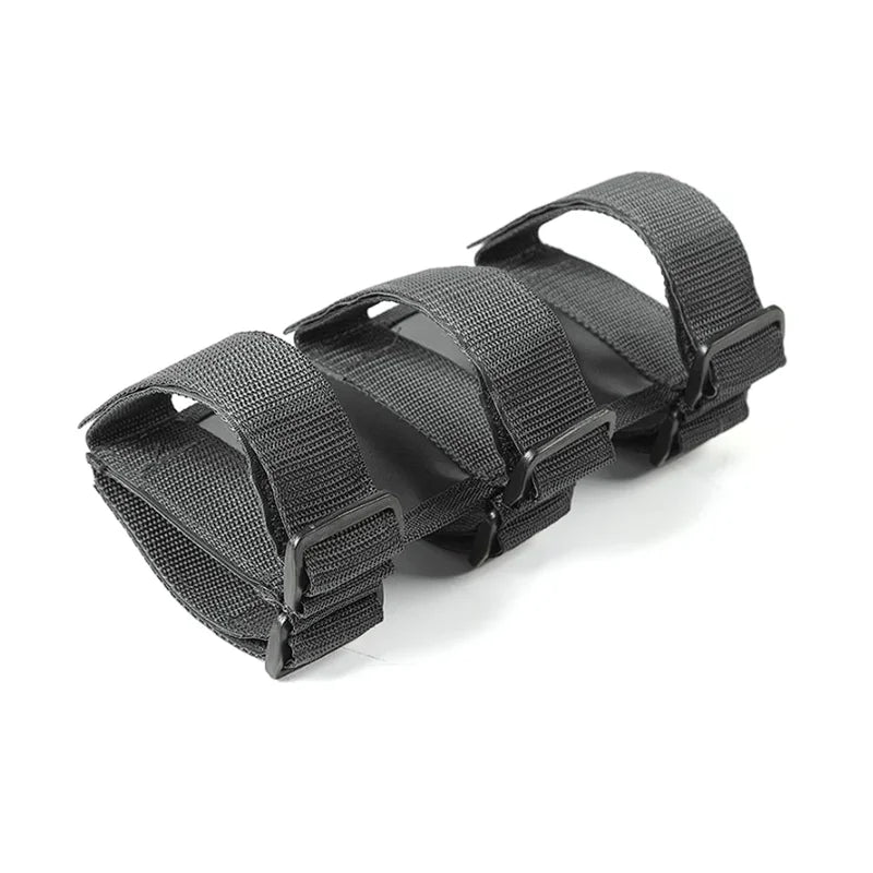 Black/Red Roll Bar Holder Adjustable Strap Mount for Jeep Wrangler JK JKU TJ CJ YJ LJ JL JLU