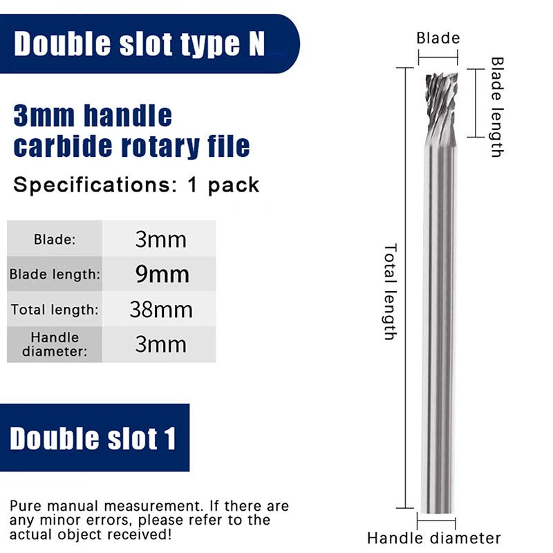 Tungsten Carbide Rotary File Hard Alloy Rotary Bur Drill Bit 3mm Shank Engraving Cutter Grinding Head For Metal And Plastic