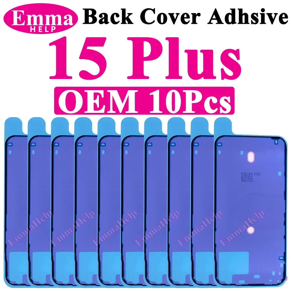 10pcs Waterproof Seal Sticker Back Cover Side For iPhone 16 Plus 15 Pro Max 14 16E Front LCD Display Adhesive Tape Seal