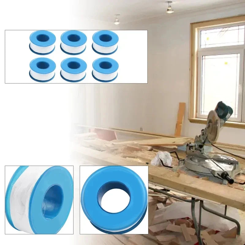 10Pcs PTFE Plumbing Thread Seal Tape Oil-Free Leakproof Sewer Plug Water Pipe Faucet Repair Tool Adhesives Sealants
