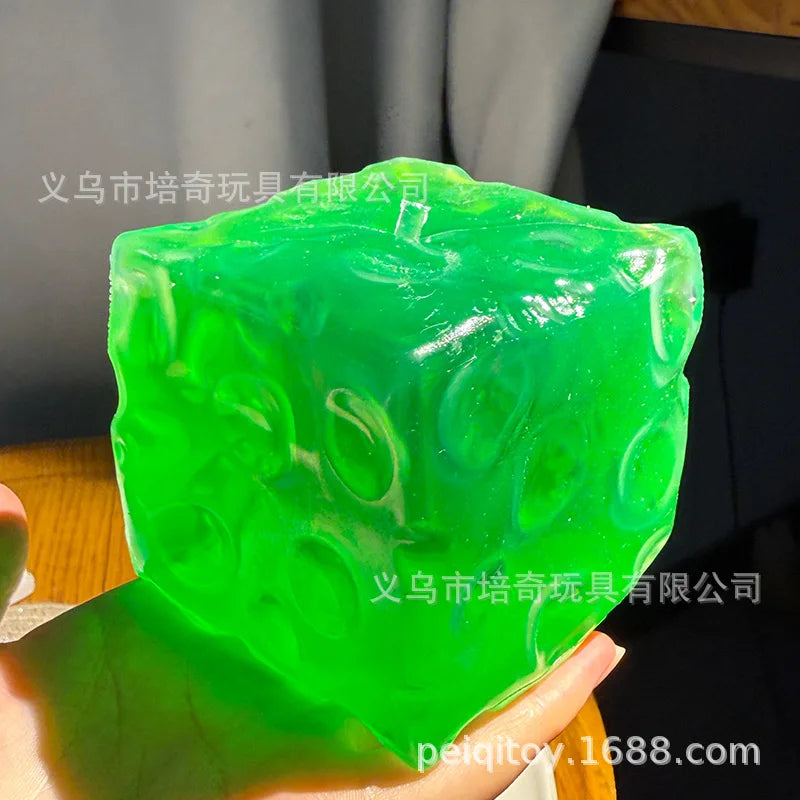 High transparency Vaseline Cheese Plastic Pinch Music Non rebound Stress Relief Toy Coconut Oil Pinch Toy