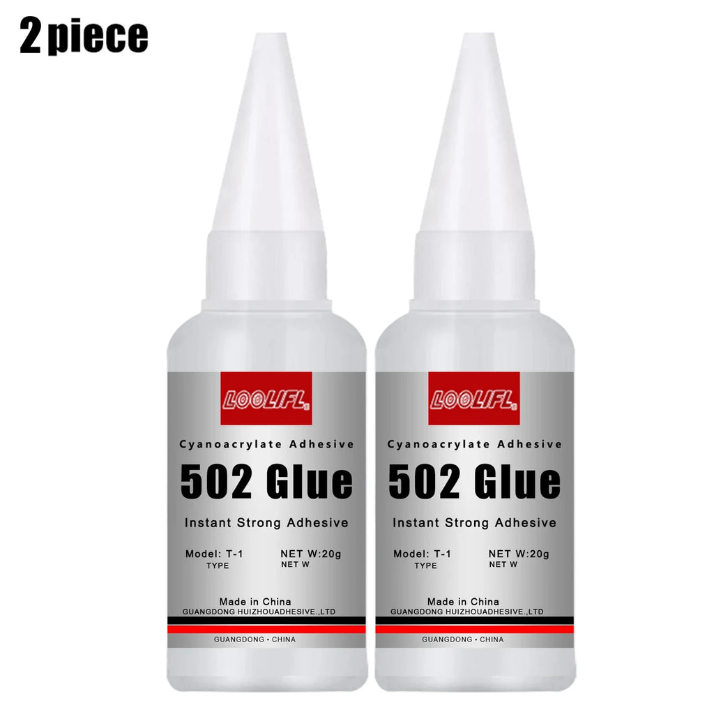 LOOLIFL-1-5pcs 502 Super Glue Instant Quick-drying Cyanoacrylate Adhesive Leather Rubber Wood Metal Strong Bond Liquid Glue Tool