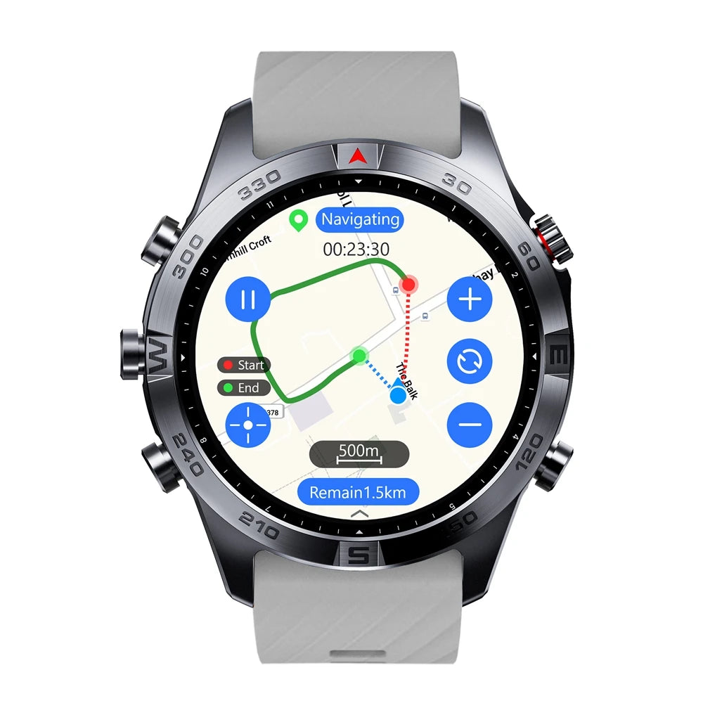 SUNROAD GPS Sports Watch Outdoor Glonass Map Navigation Tracker Altimeter Compass Heart Rate Monitor 50M Waterproof Wristwatch