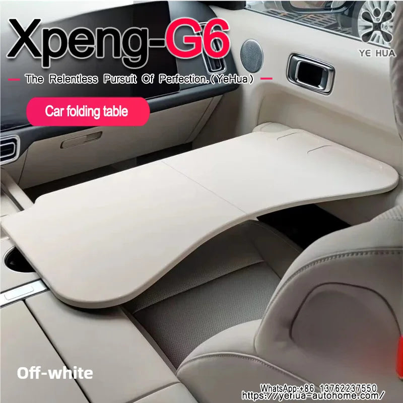 Folding Table For Xpeng G6 2023-2025 Multifunctional Laptop Notebook Desk Food Tray Car Drink Holder Tray Table