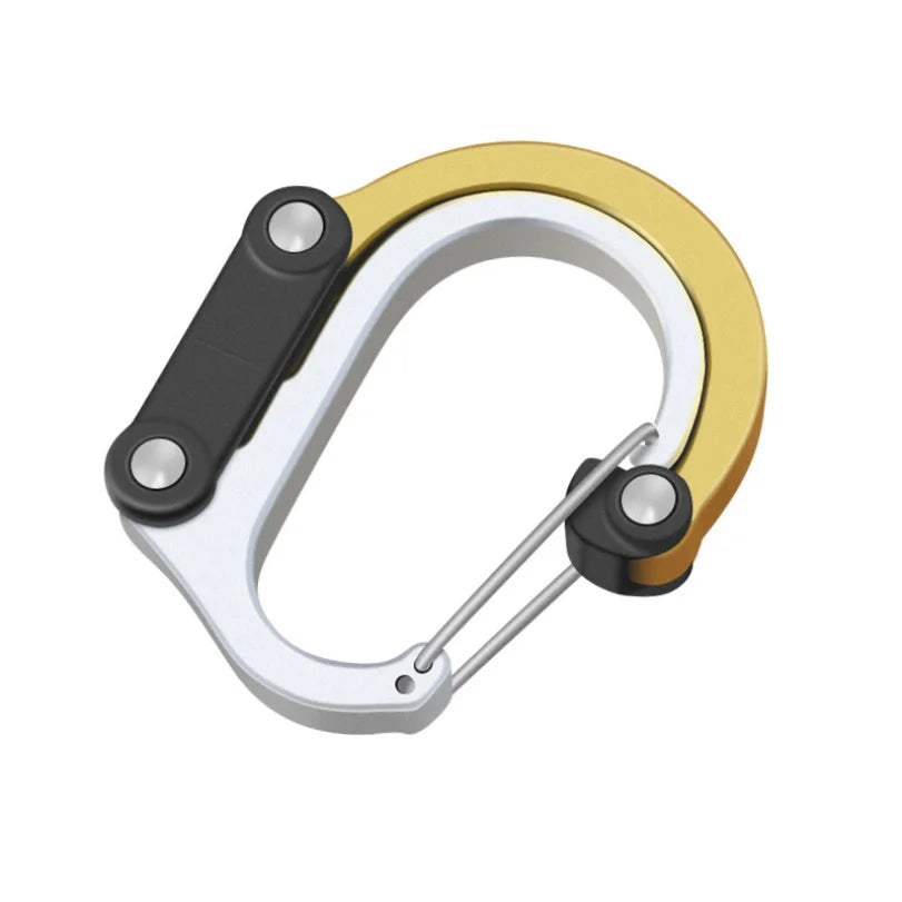 Multifunctional Hybrid Gear Clip Carabiner 360 Degree Rotating Hook Strong Buckle Camping Hiking Travel Backpack Outdoor Gadget