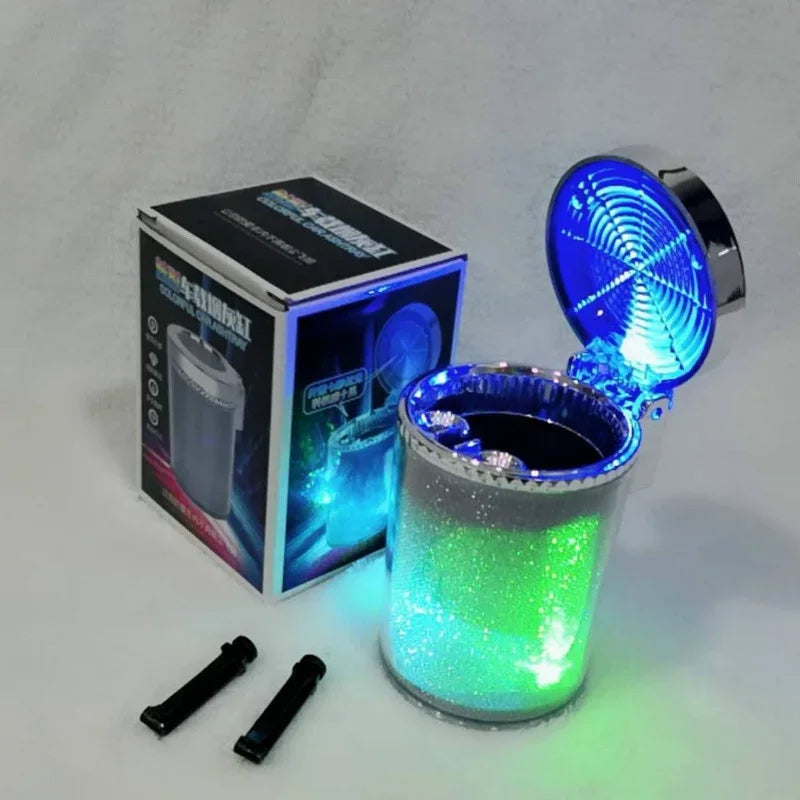 Portable LED Smokeless Ashtray Car Cigarette Lighter Cup Holder Auto Accessories Car Interior Clean Air Purifier