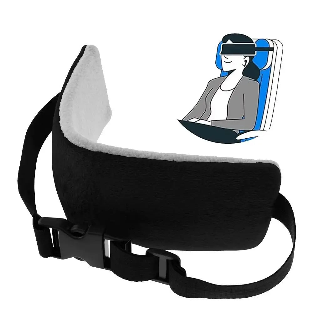 Adjustable Buckles Airplane Travel Pillow Comfortable Upright Sleeping Head Support Strap Soft Portable Neck Support Band Office