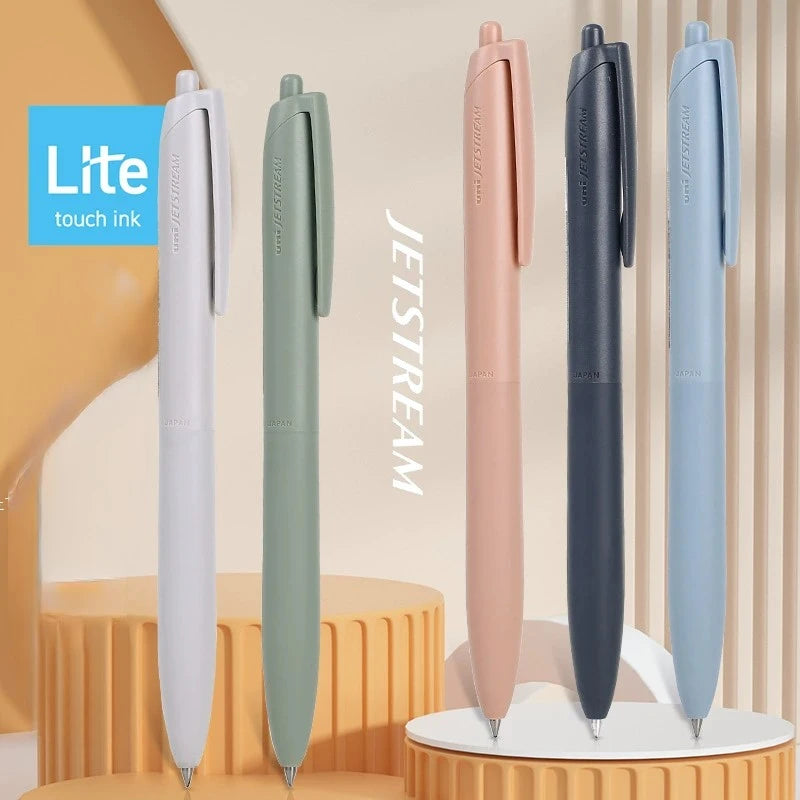 Uni Permanent Ballpoint Pen Jet Stream Anti-slip Cloudy Recycled Eco Shell Friction Super Smooth Ink Oil Pens Portable Supplies