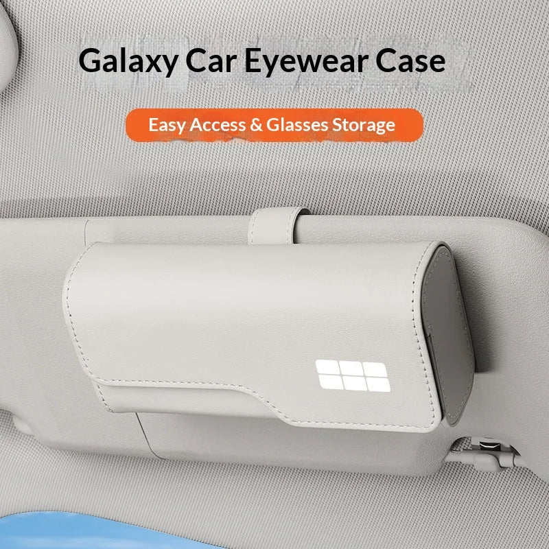 For Geely Galaxy E5 EX2 EX5 Car Sun Visor Sunglasses Clip Multifunctional Vehicle Interior Mount Auto Eyeglasses Storage Box