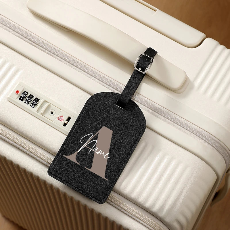 A-Z Initial Personalized Name Luggage Tag 26 Letters Custom Name Luggage Boarding Tags Travel Id Identification Luggage Tag Gift