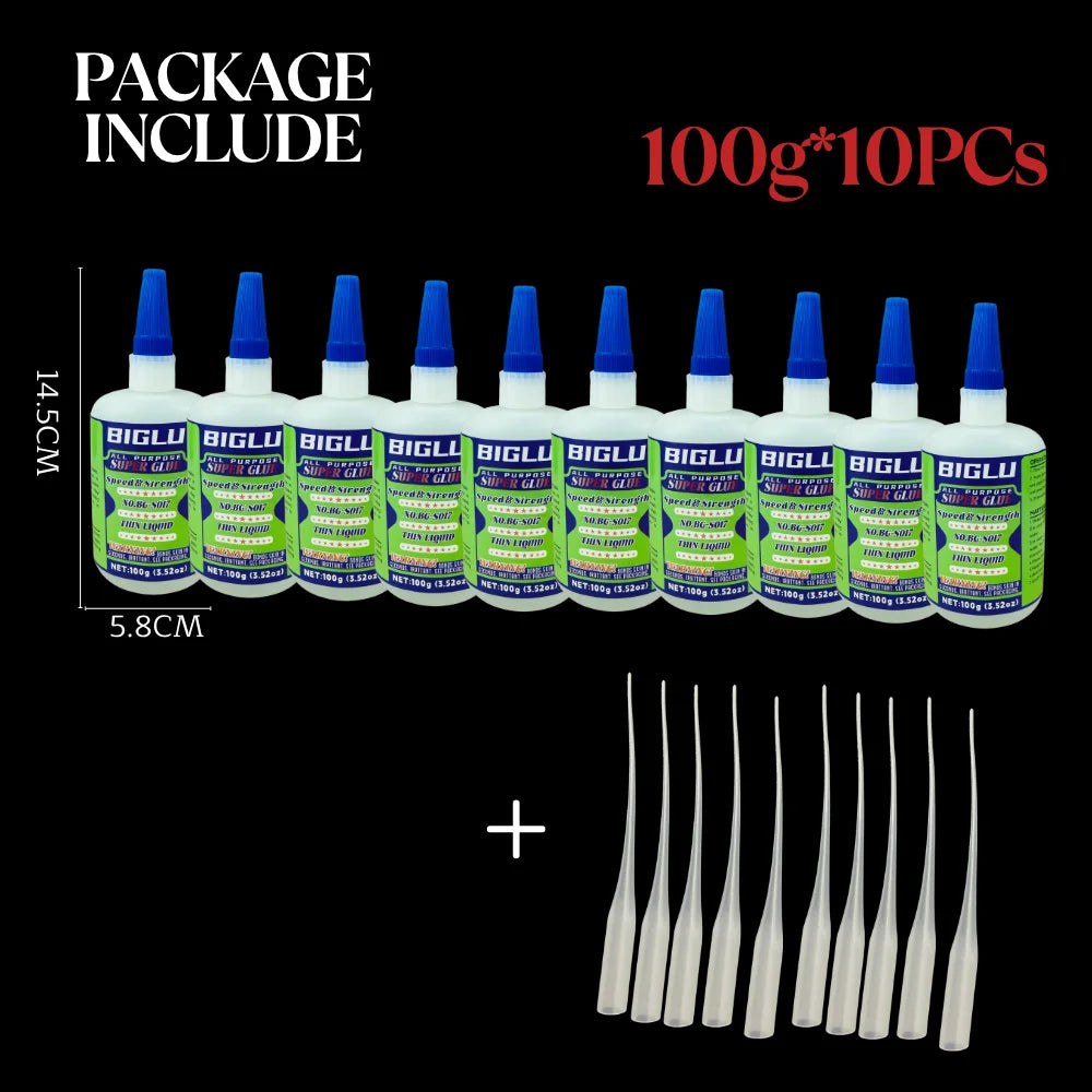 Premium Cyanoacrylate Super Glue Thin Liquid Adhesive for Stone CA Finish Woodworking Projects Hobby Models Inlay Work
