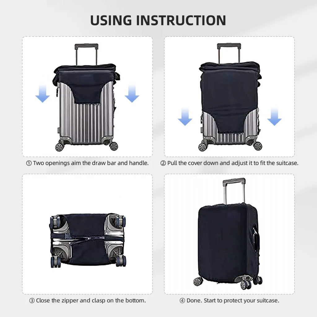 Custom Customize Logo Luggage Cover Elastic Your Design Here Travel Suitcase Protective Covers Suit For 18-32 inch