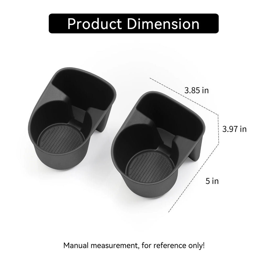 2Pcs for Hyundai Palisade 2026 2rd Row Door Side Water Cup Holder Insert Drinks Storage Box Car Interior Accessories Black
