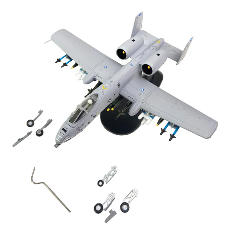 1:100 Scale US A-10 A10 Thunderbolt II Attack Plane Fighter Diecast Metal Airplane Aircraft Model