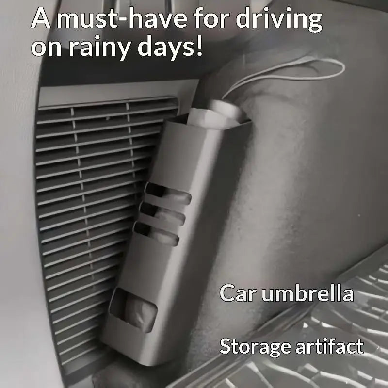 【C】Car Boot Umbrella Holder Vehicle Umbrella Storage Bucket In-Car Storage Box Door-Mounted Household Storage Rack Universal Fit