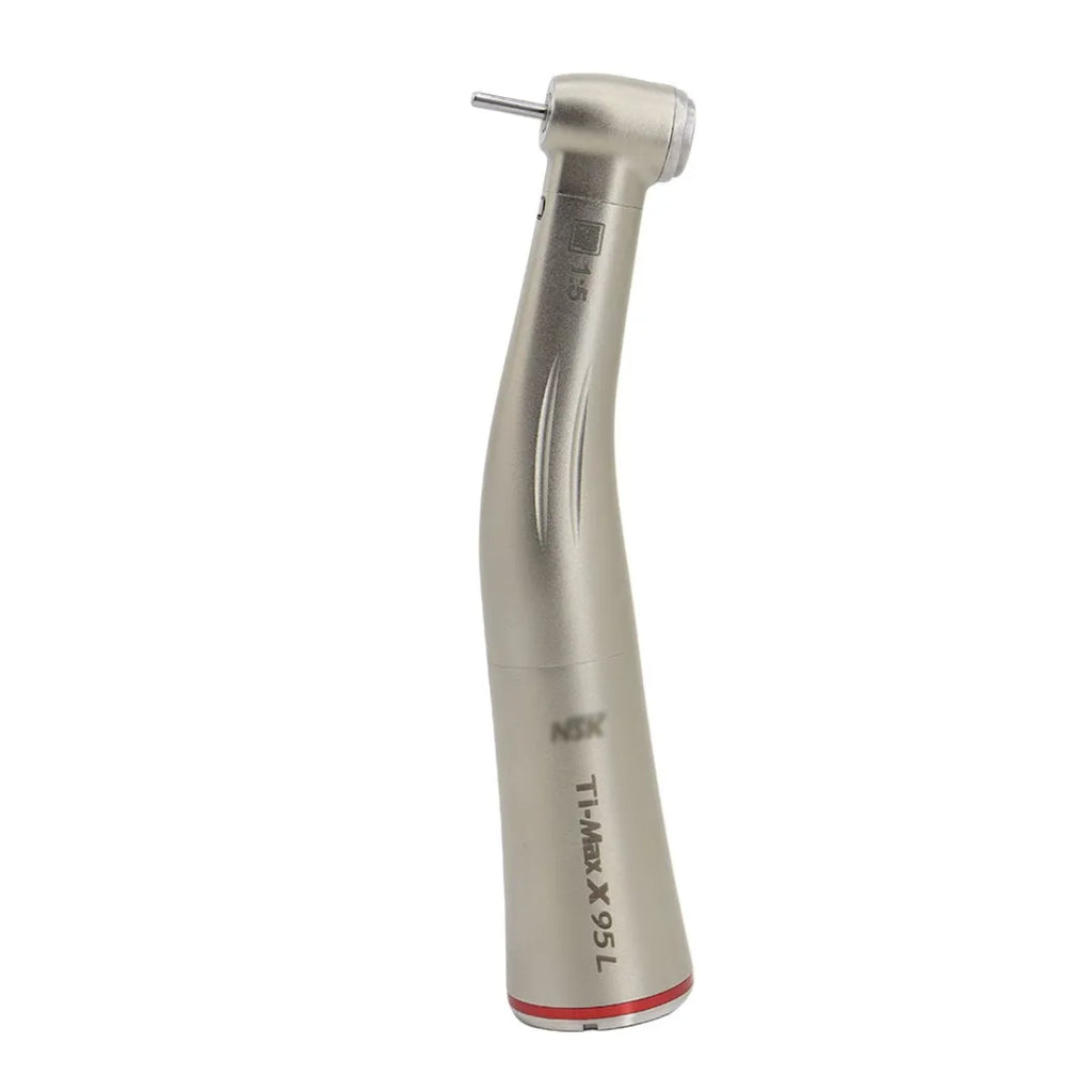 NSK Push Button 1:5 Increase Speed Handpiece Inner Water Spray Red Ring Made in Japan Dental Contra Angle Handpiece Ti Max X95L