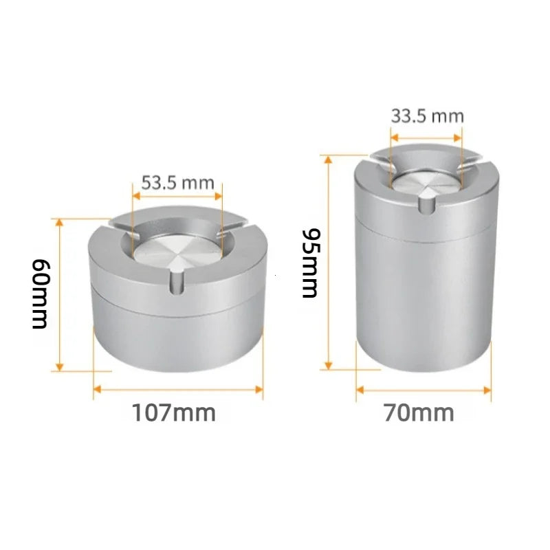 Cool Premium Feel Mechanical Rotating Ashtray with Lid Ash Tray for Smoking Accessories Home Car Gift for Boyfriend